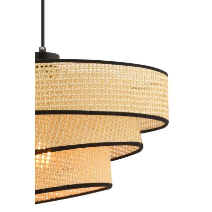 Lámpara colgante COUPER 1xE27/60W/230V beige/negra