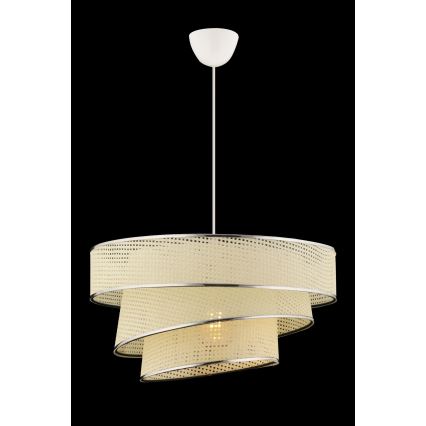 Lámpara colgante COUPER 1xE27/60W/230V blanca/cromo brillante