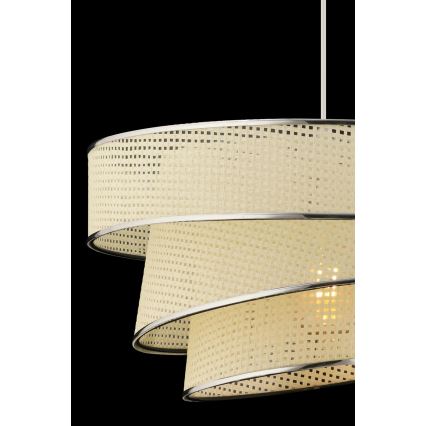 Lámpara colgante COUPER 1xE27/60W/230V blanca/cromo brillante