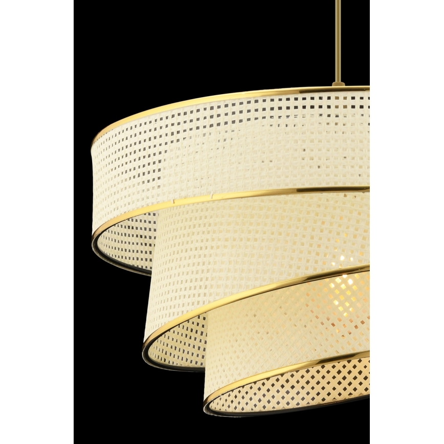 Lámpara colgante COUPER 1xE27/60W/230V blanca/dorada