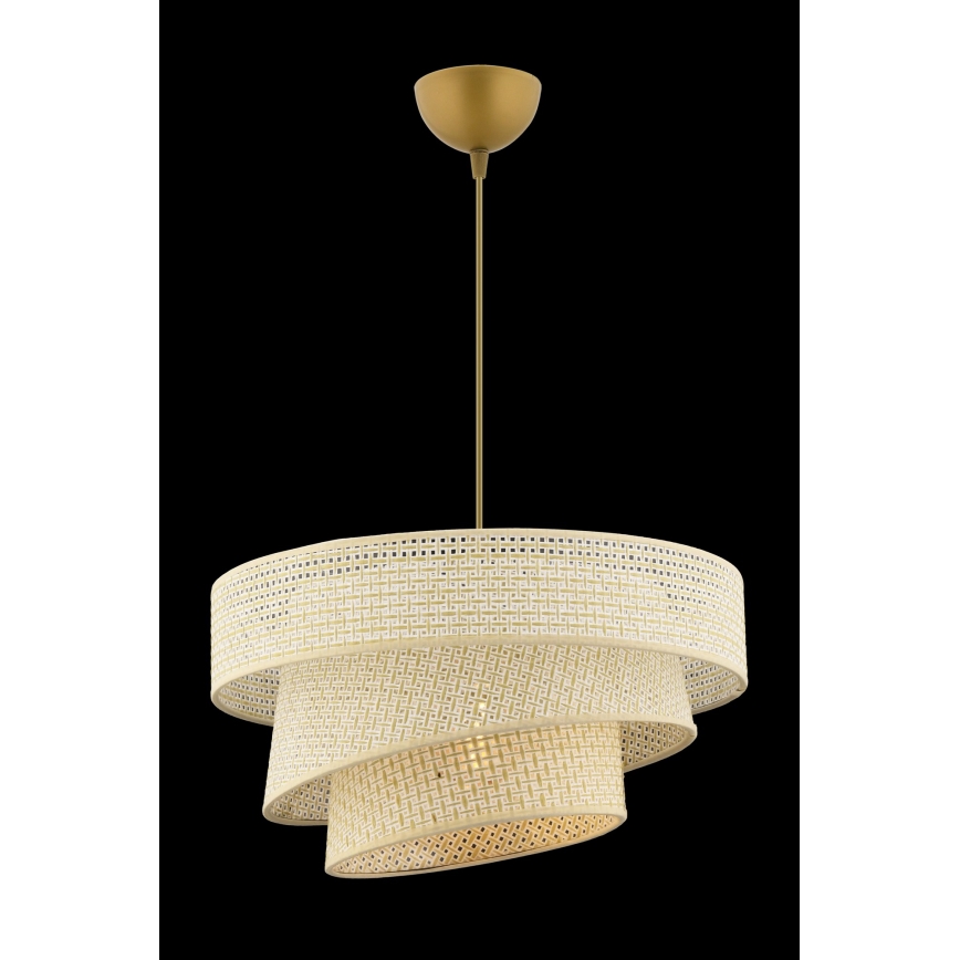 Lámpara colgante COUPER 1xE27/60W/230V color crema