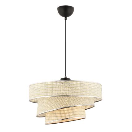 Lámpara colgante COUPER 1xE27/60W/230V crema/cromo brillante