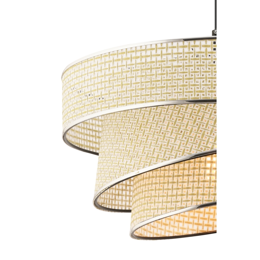 Lámpara colgante COUPER 1xE27/60W/230V crema/cromo brillante