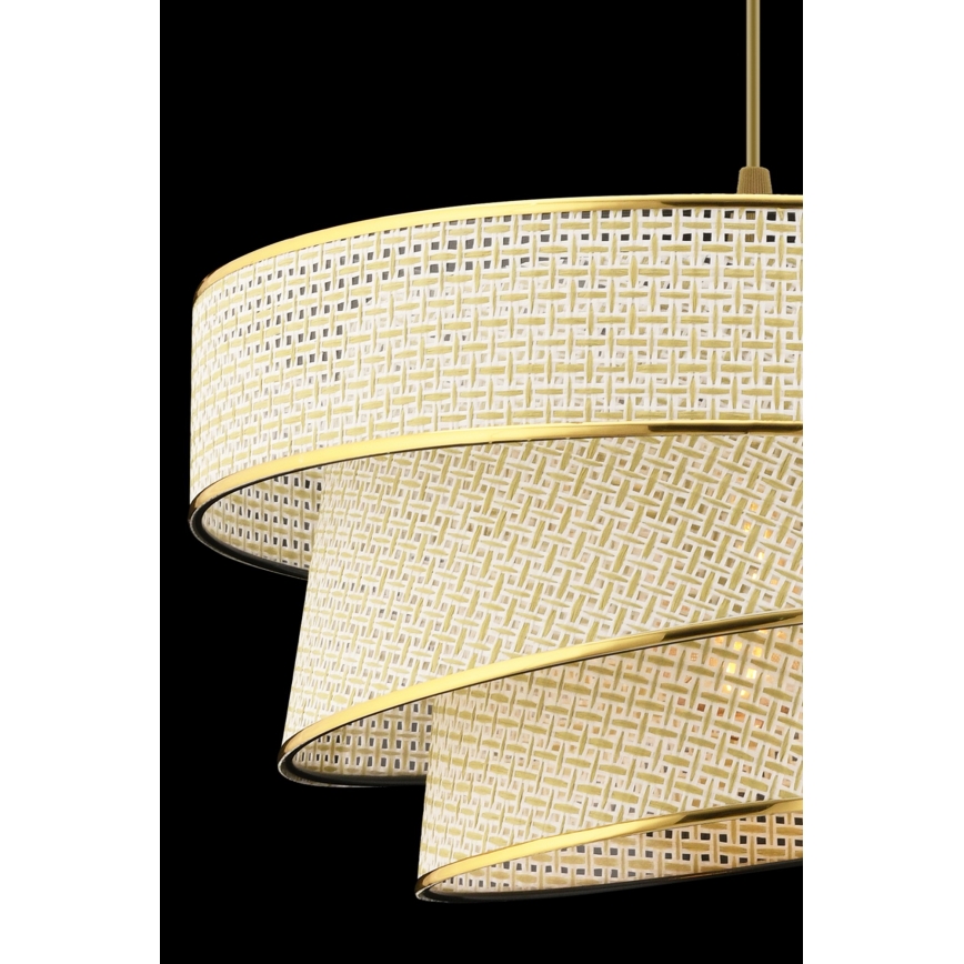 Lámpara colgante COUPER 1xE27/60W/230V crema/dorada