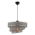 Lámpara colgante COUPER 1xE27/60W/230V gris/cromo brillante