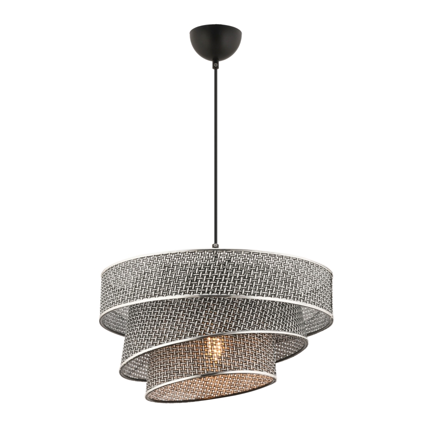 Lámpara colgante COUPER 1xE27/60W/230V gris/cromo brillante