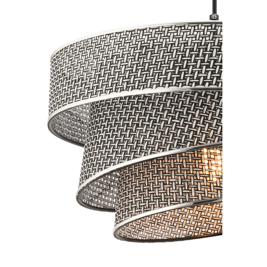 Lámpara colgante COUPER 1xE27/60W/230V gris/cromo brillante