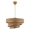 Lámpara colgante COUPER 1xE27/60W/230V marrón/cromo brillante