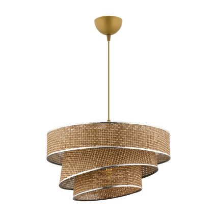 Lámpara colgante COUPER 1xE27/60W/230V marrón/cromo brillante