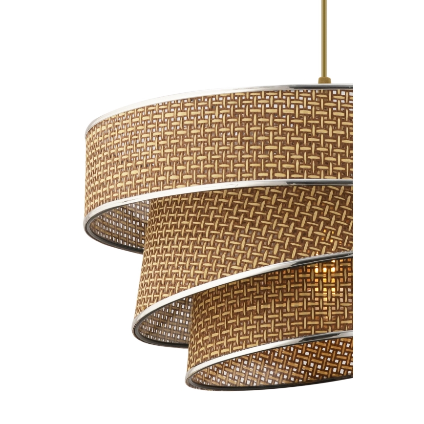 Lámpara colgante COUPER 1xE27/60W/230V marrón/cromo brillante