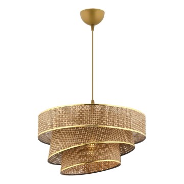 Lámpara colgante COUPER 1xE27/60W/230V marrón/oro