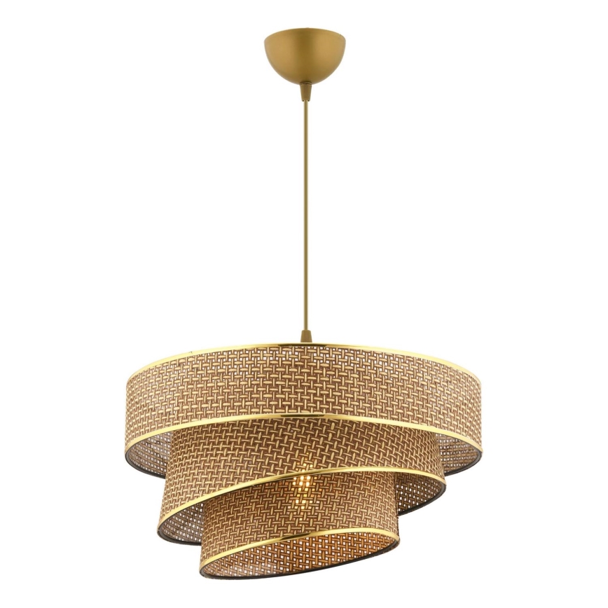 Lámpara colgante COUPER 1xE27/60W/230V marrón/oro