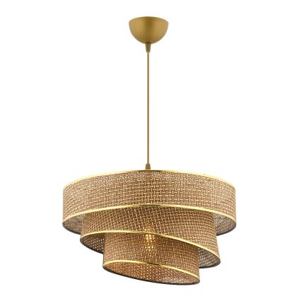 Lámpara colgante COUPER 1xE27/60W/230V marrón/oro