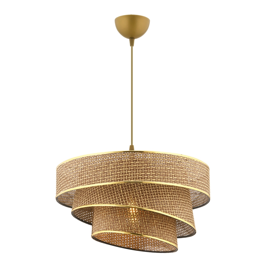 Lámpara colgante COUPER 1xE27/60W/230V marrón/oro