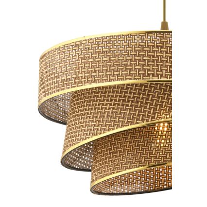 Lámpara colgante COUPER 1xE27/60W/230V marrón/oro