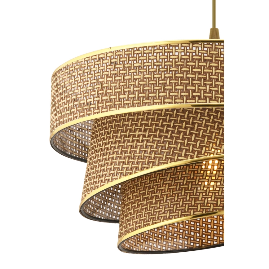 Lámpara colgante COUPER 1xE27/60W/230V marrón/oro