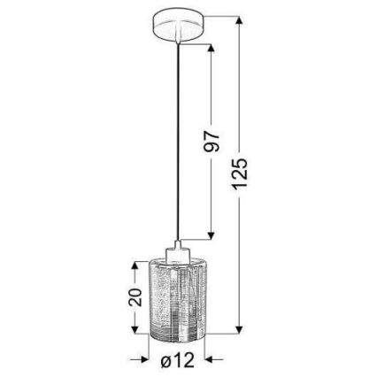 Lámpara colgante COX 1xE27/60W/230V