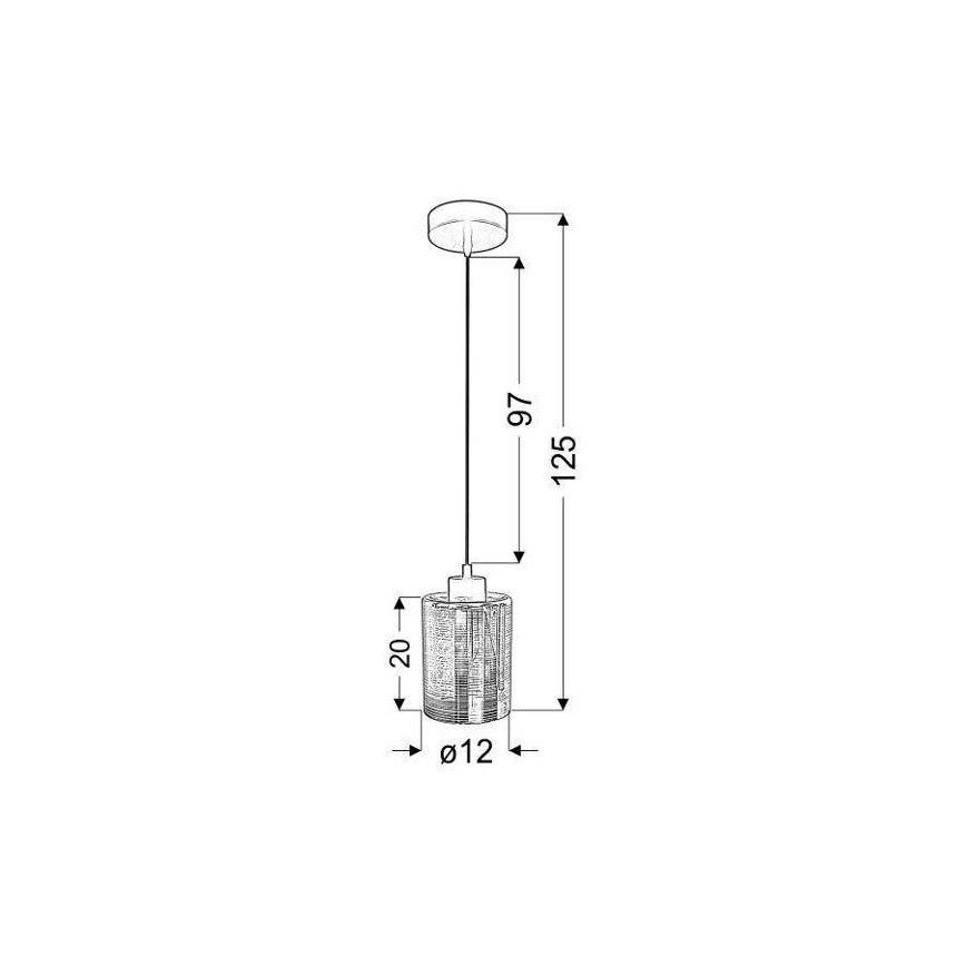 Lámpara colgante COX 1xE27/60W/230V