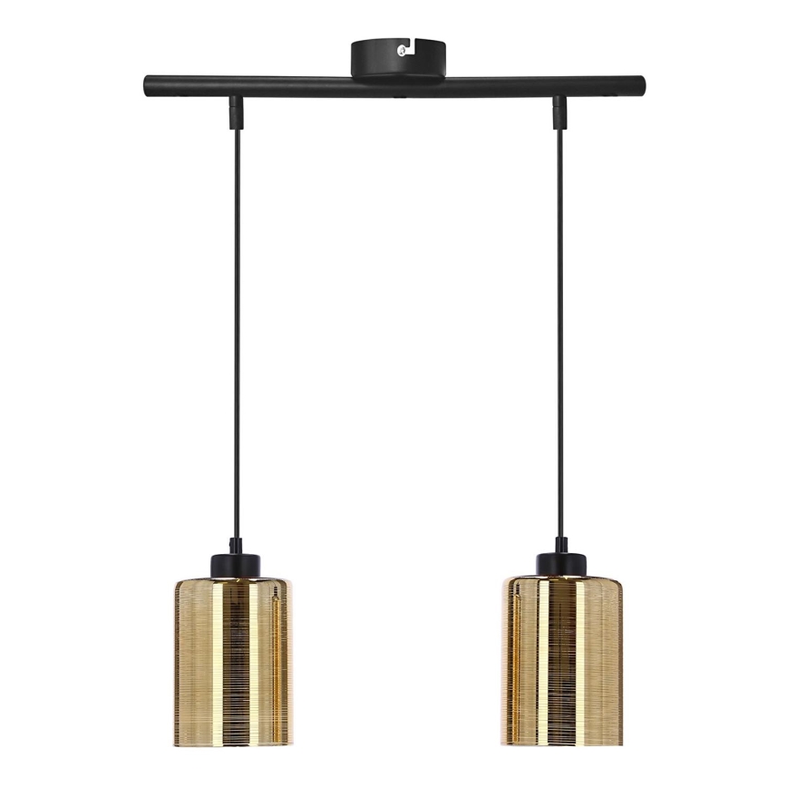 Lámpara colgante COX 2xE27/60W/230V dorado