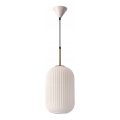 Lámpara colgante CRESTO 1xE27/40W/230V blanca/dorada