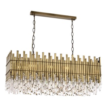 Lámpara colgante CRYSTALLINE 8xE27/40W/230V de latón