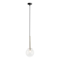 Lámpara colgante DAISY 1xG9/12W/230V diá. 14 cm cromo brillante/negro/transparente