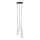 Lámpara colgante DAISY 3xG9/12W/230V diá. 27 cm cromo brillante/negro/blanco