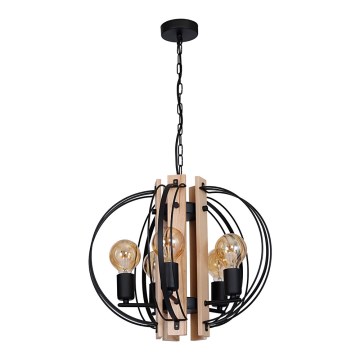 Lámpara colgante DALVIN 5xE27/60W/230V negro
