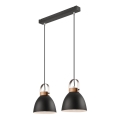 Lámpara colgante DANIELLE 2xE27/60W/230V haya
