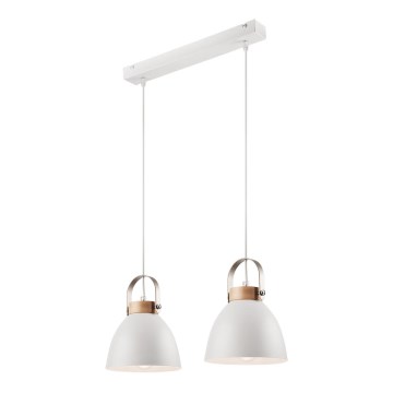 Lámpara colgante DANIELLE 2xE27/60W/230V haya