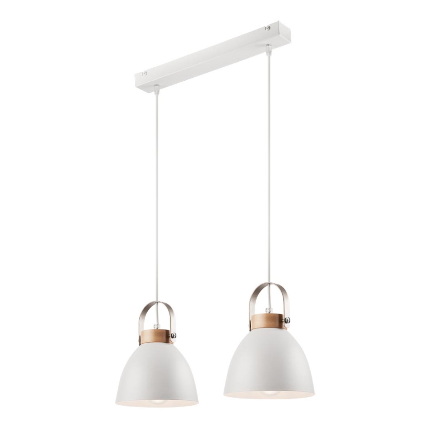 Lámpara colgante DANIELLE 2xE27/60W/230V haya