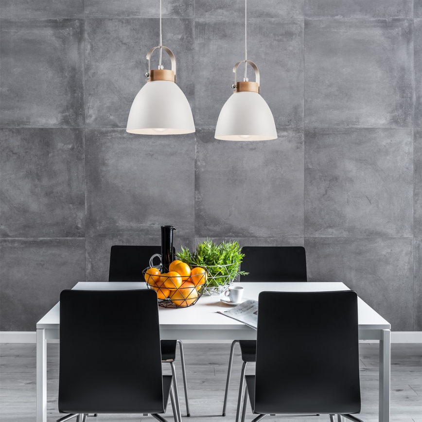 Lámpara colgante DANIELLE 2xE27/60W/230V haya