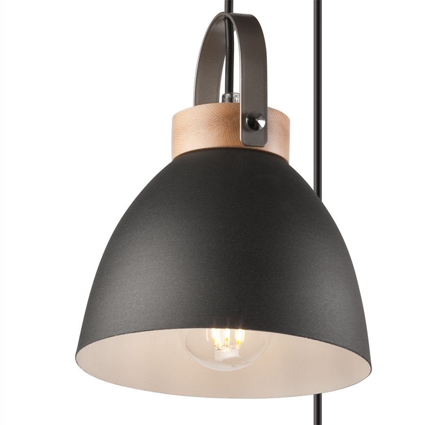 Lámpara colgante DANIELLE 3xE27/60W/230V haya