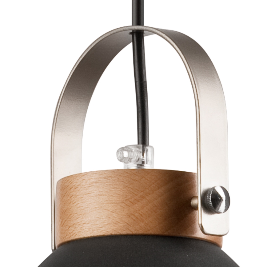 Lámpara colgante con cable DANIELLE 2xE27/60W/230V haya