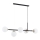 Lámpara colgante DANSA 5xE14/10W/230V negro/dorado