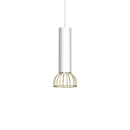 Lámpara colgante DANTE 1xGU10/25W/230V blanco/dorado