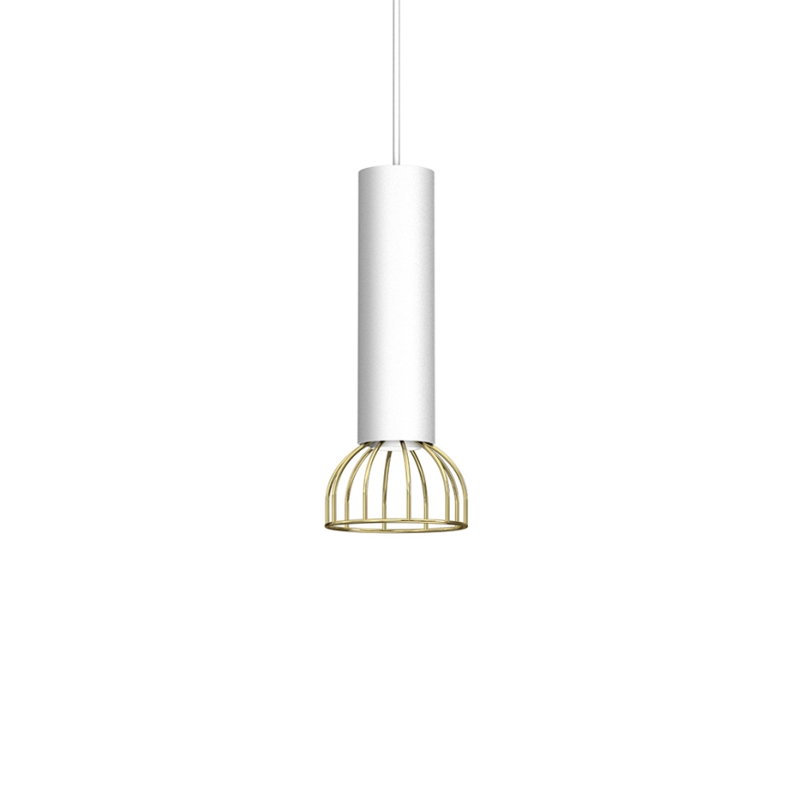 Lámpara colgante DANTE 1xGU10/25W/230V blanco/dorado