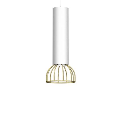 Lámpara colgante DANTE 1xGU10/25W/230V blanco/dorado