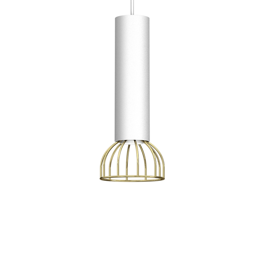 Lámpara colgante DANTE 1xGU10/25W/230V blanco/dorado