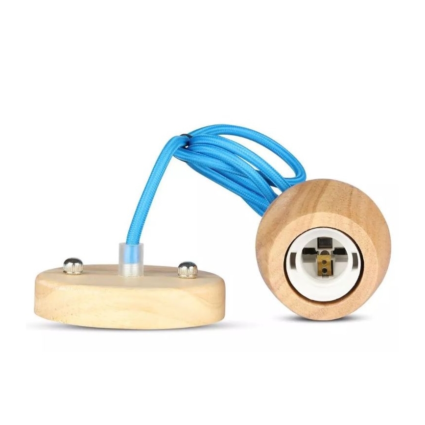Lámpara colgante de cable 1xE27/60W/230V azul