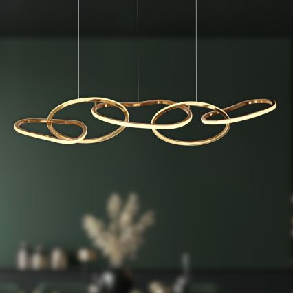 Lámpara colgante de cable ANNELI LED/45W/230V 125 cm, dorada