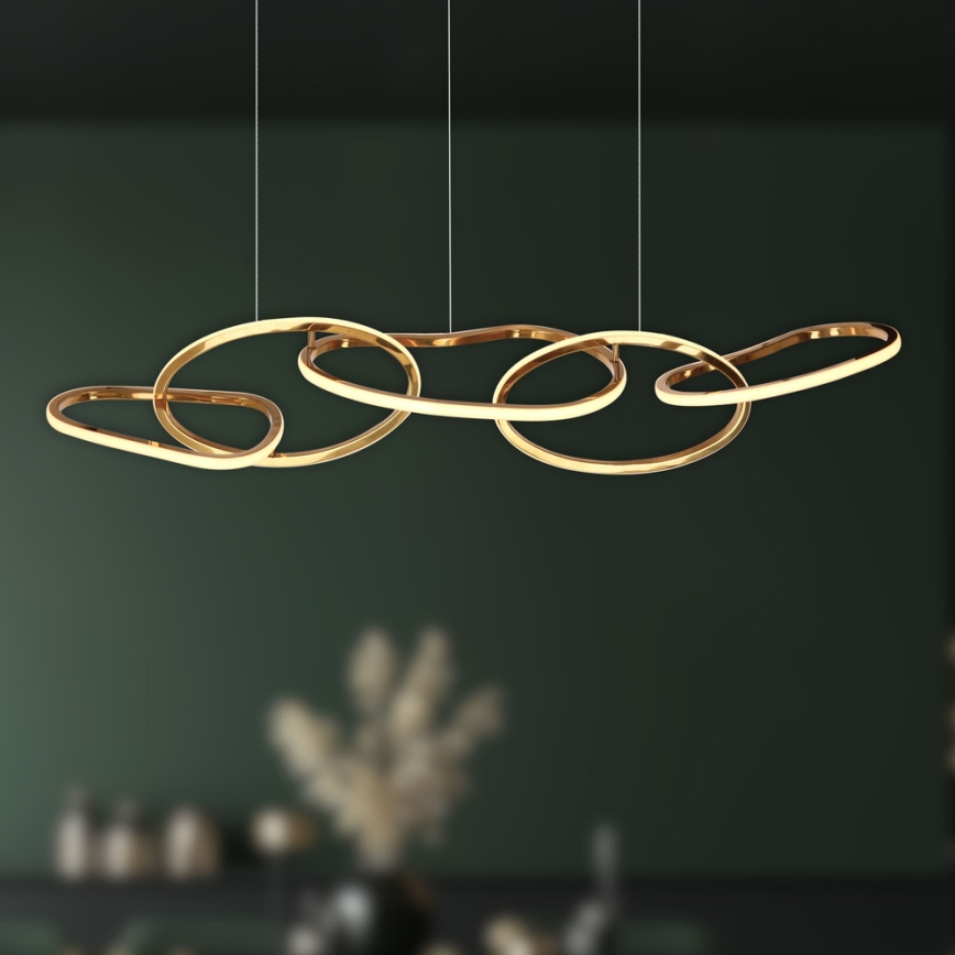 Lámpara colgante de cable ANNELI LED/45W/230V 125 cm, dorada