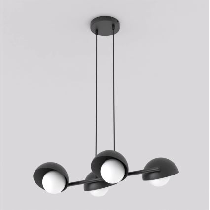 Lámpara colgante de cable BOOM 4xG9/8W/230V, negra
