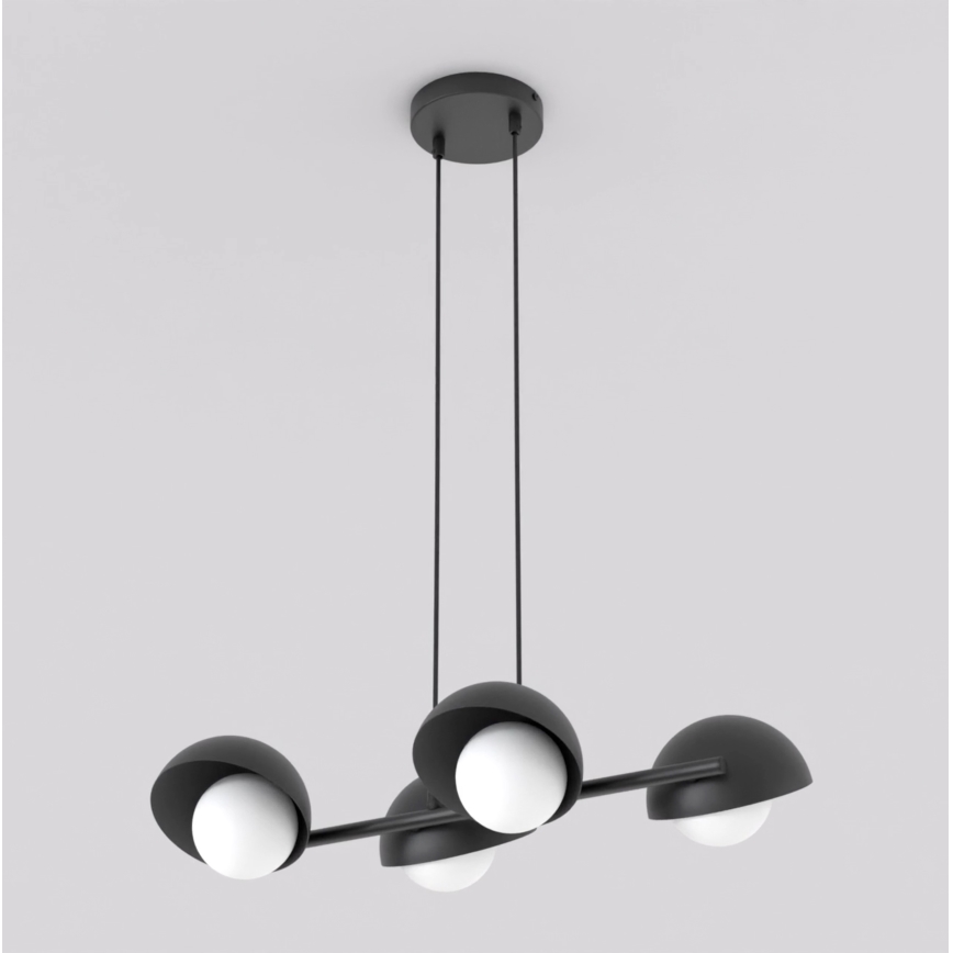 Lámpara colgante de cable BOOM 4xG9/8W/230V, negra