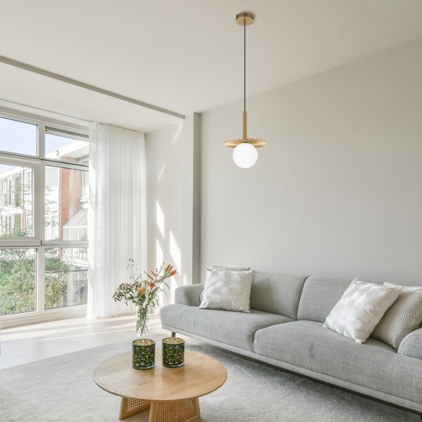 Lámpara colgante de cable CHITA 1xG9/5W/230V dorada