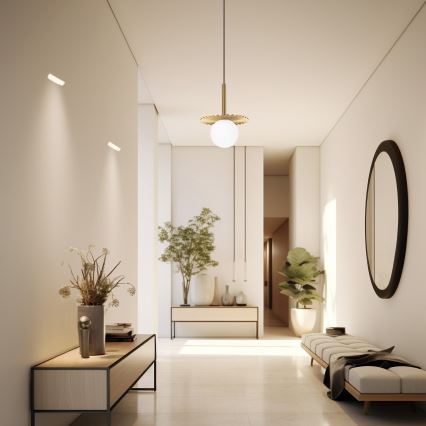 Lámpara colgante de cable CHITA 1xG9/5W/230V dorada