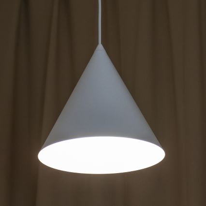 Lámpara colgante de cable ETNA II 1xE27/15W/230V Ø 25 cm blanca