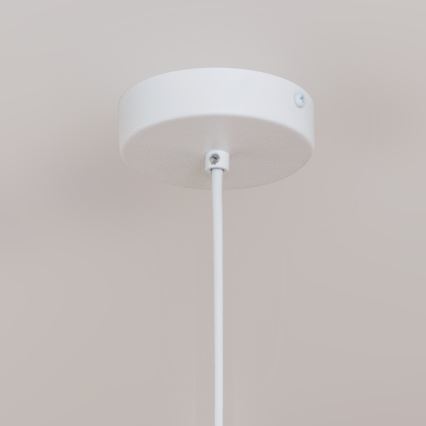 Lámpara colgante de cable ETNA II 1xE27/15W/230V Ø 25 cm blanca