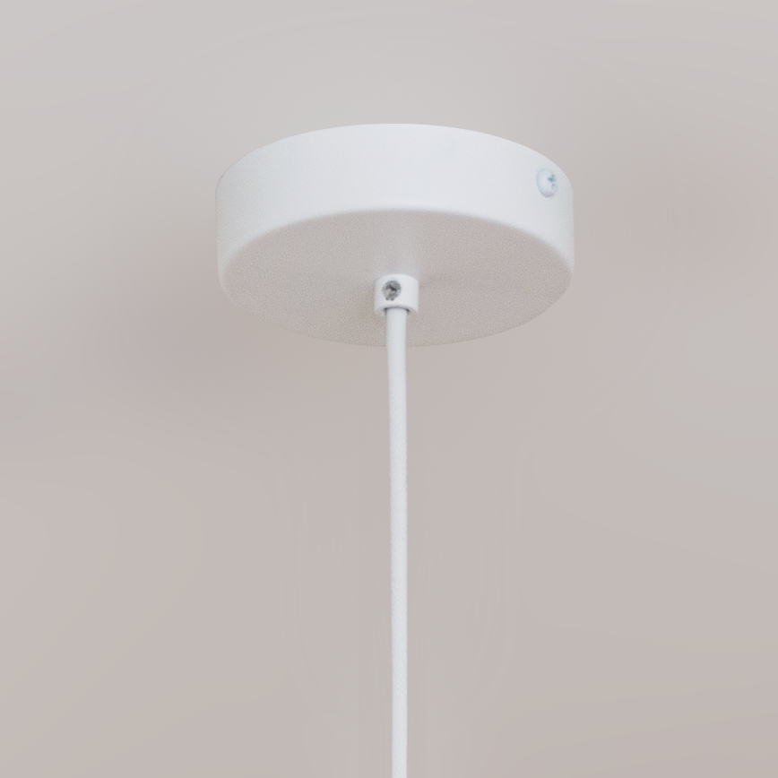 Lámpara colgante de cable ETNA II 1xE27/15W/230V Ø 25 cm blanca