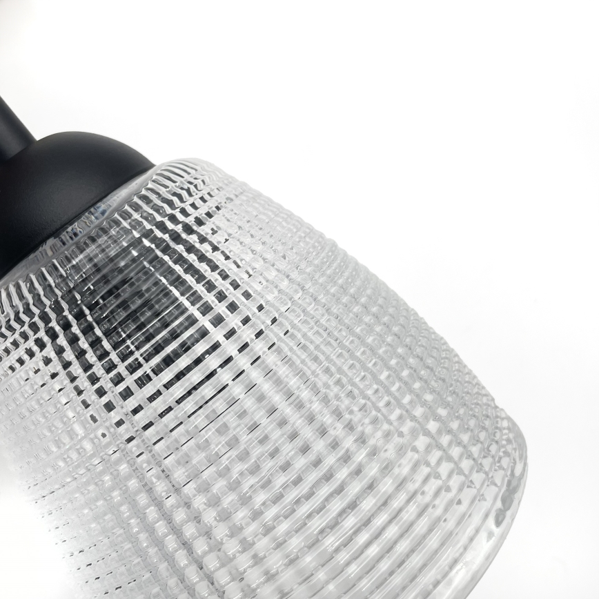 Lámpara colgante de cable LEANDRA 1xE27/15W/230V roble/negro